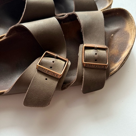 Birkenstock Arizona Birko-Flor Dark Brown Sandals - Picture 2 of 8